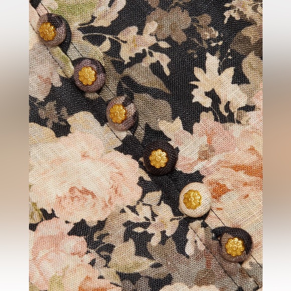 Zimmermann Floral Linen Midi Dress Size 4-6. Zimmermann size 1 - Picture 6 of 6